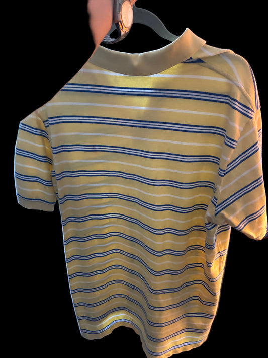 Polo Ralph Lauren XL-2XL Yellow & Blue Stripe Polo