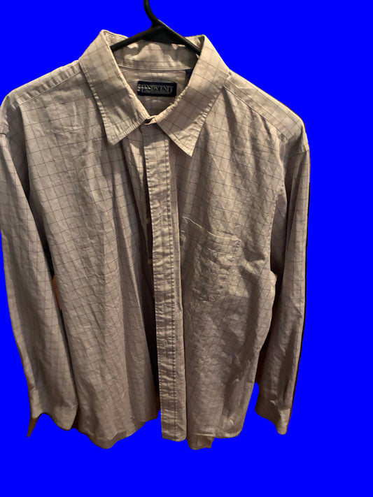 Lands’ End Men’s Check Pattern Long Sleeve Shirt