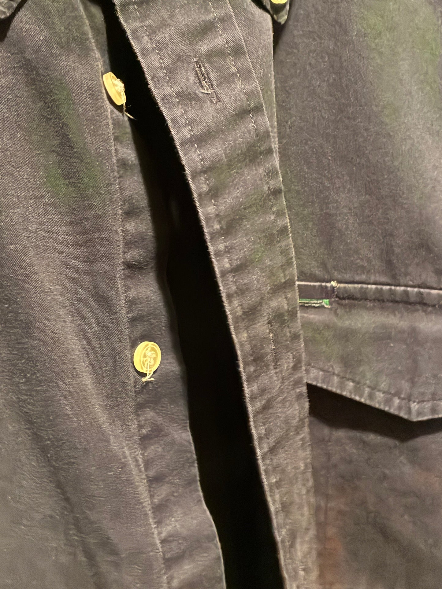 Tommy Hilfiger Navy Button-Down Shirt – Color Navy with White buttons